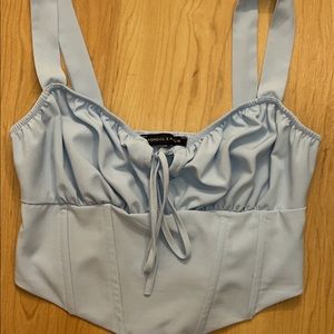 satin crop top